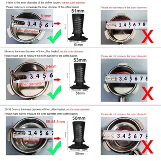 [การจัดส่งในประเทศ] 51 มม.53 มม.58 มม.กาแฟ Tamper แรงดันสแตนเลส 30lb คงที่ Tampers จําหน่าย Fit 51/53/58 มม.Portafilter