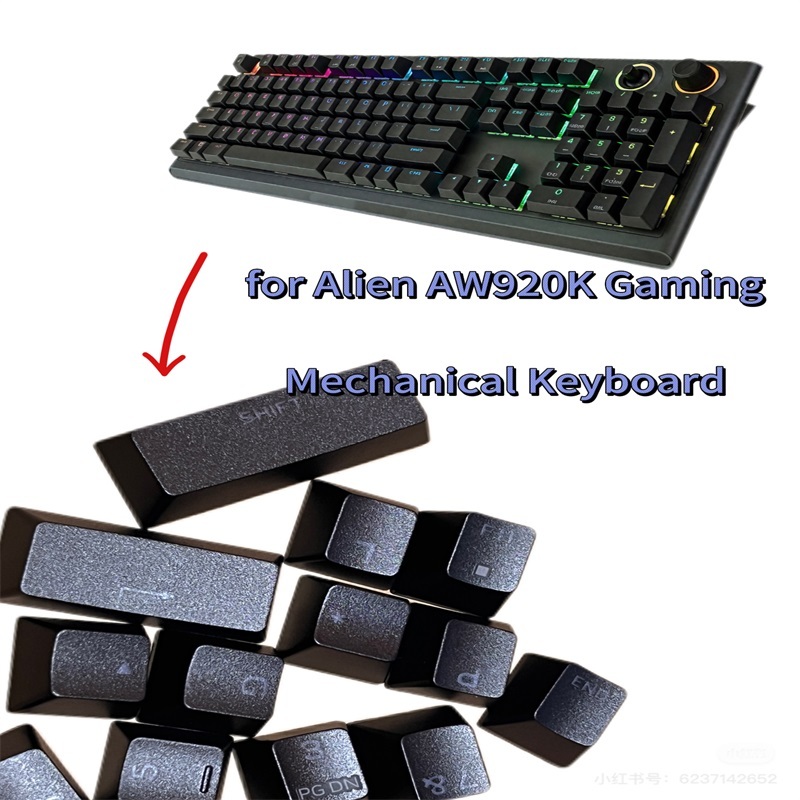 ปุ่มกด PBT ดั้งเดิมสําหรับแป้นพิมพ์ Alienware AW920K | ชุดกุญแจสํารอง | อะไหล่ซ่อม AW920K