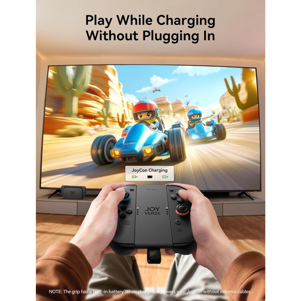 JSAUX Joy-Con All Arounder Grip Case สําหรับ Nintendo Switch 2 พร้อมฝาครอบการเดินทางสําหรับสวิตช์ 2-GP0508 - รูปที่ 2