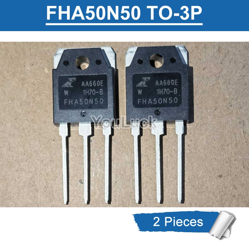 2 ชิ้น Original FHA50N50 TO-3P 50A/500V N-Channel MOSFET ทรานซิสเตอร์ใหม่