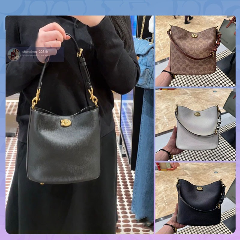 🚀พร้อมส่ง,💯% Willow กระเป๋าสะพายไหล่สำหรับผู้หญิง，กระเป๋าทรงถัง CW602 CW625