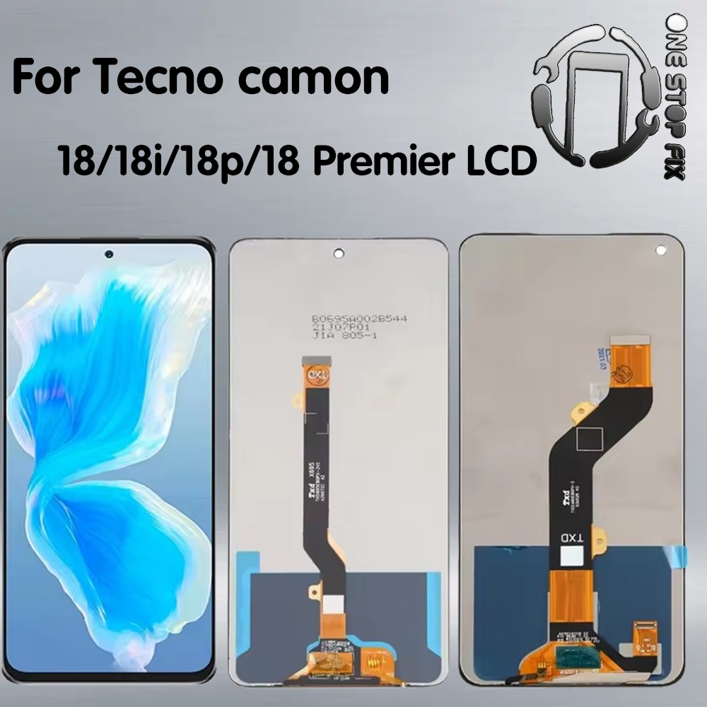 สําหรับ Tecno camon 18 18i 18p premier CH6 CH9 CH7 CG6 LCD Complete Glass Digitizer เปลี่ยน