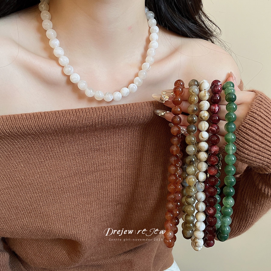 ชุดสร้อยคอมือโบฮอยจากธรรมชาติ พร้อมลูกปัดหลายสี เครื่องประดับแฟชั่นสำหรับผู้หญิง