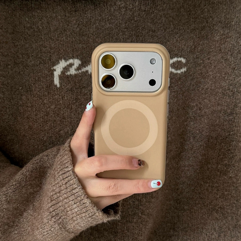【Transparent Color-Blocker Design/IMD hard case/Yellow】เคส compatible for iPhone 14 15 16 17 pro max case