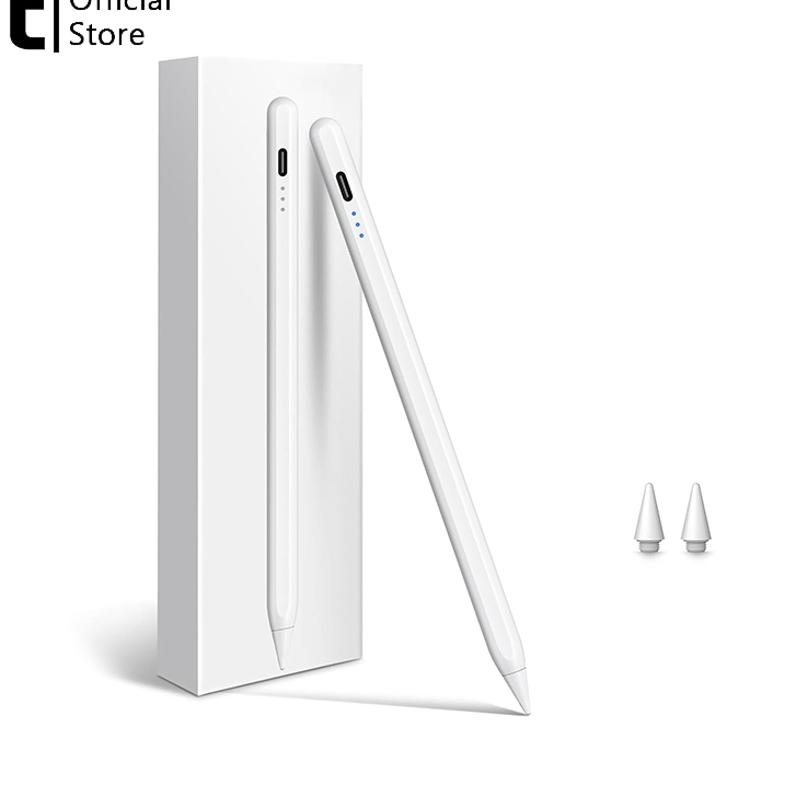 [it]ปากกาสไตลัสสําหรับ iPad 6th-11th Generation Active Pencil เข้ากันได้กับ 2018-2025 สําหรับ iPad Pro 11"/12.9"/M4, iPad Air 3/4/5/M2/M3, Gen-White