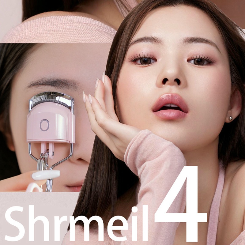 Shrmeil ใหม่ 4.0 รุ่น USB ชาร์จที่ดัดขนตาอุ่นไฟฟ้าที่ดัดขนตาดัดผมติดทนนาน