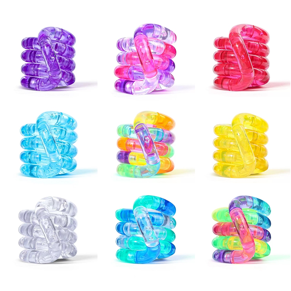 คริสตัล Tangle Fidget ของเล่นหลากสี Twisty การเปลี่ยนรูปเชือกสมองจินตนาการที่ถอดออกได้ Sensory ของเล่นของขวัญสําหรับเด็กผู้ใหญ่