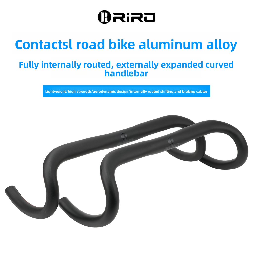 RIRO แฮนด์จักรยานเสือหมอบ อัลลอยด์น้ำหนักเบาพิเศษ นิวเมติก 11 องศา การควบคุมที่แม่นยำ