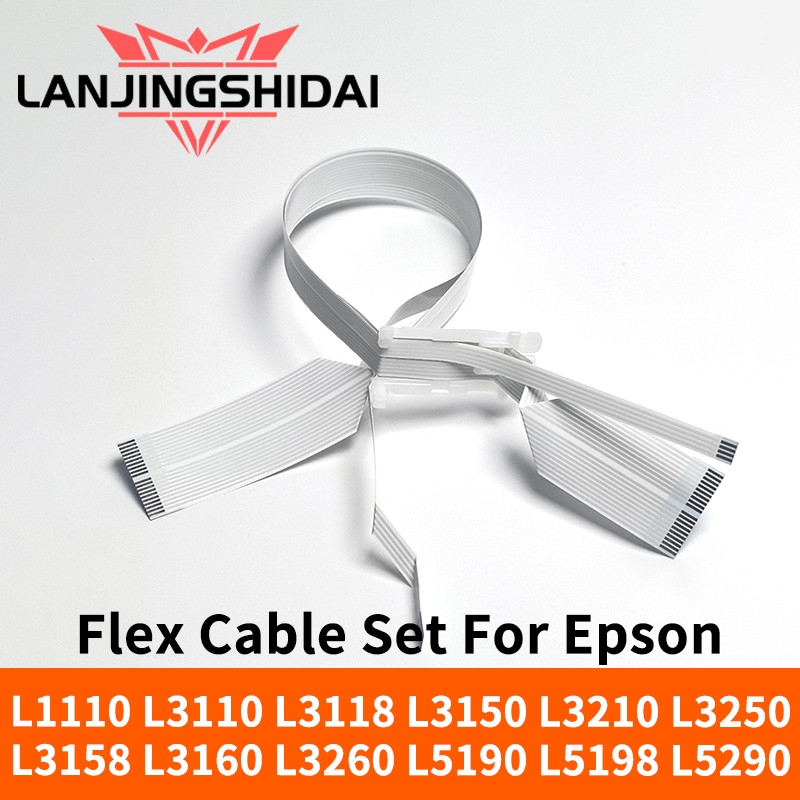 ชุดสายเคเบิล Flex สําหรับ Epson L1110 L3110 L3118 L3150 L3210 L3250 L3158 L3160 L3200 L3260 L5190 L5198 L5290 หัวพิมพ์เซนเซอร์สายคลิป