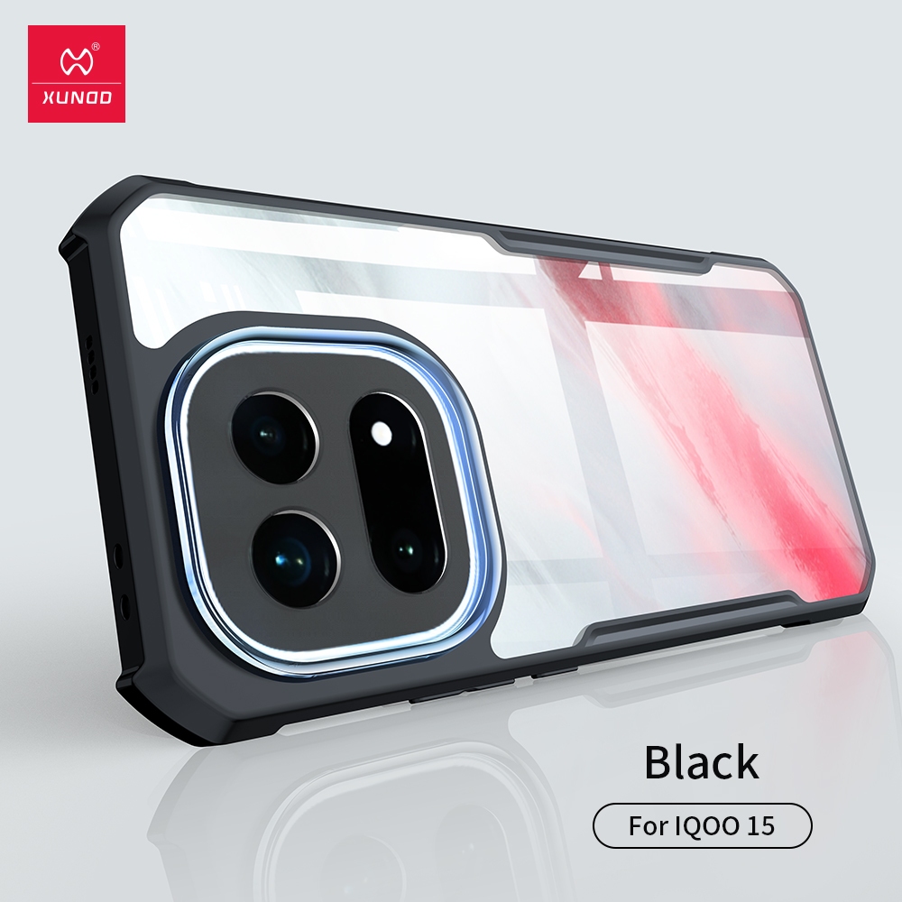 สําหรับ VIVO iQOO 15 Matte Case XUNDD กันกระแทกถุงลมนิรภัย Hard PC + TPU Anti-drop Anti-สีเหลืองฝาคร