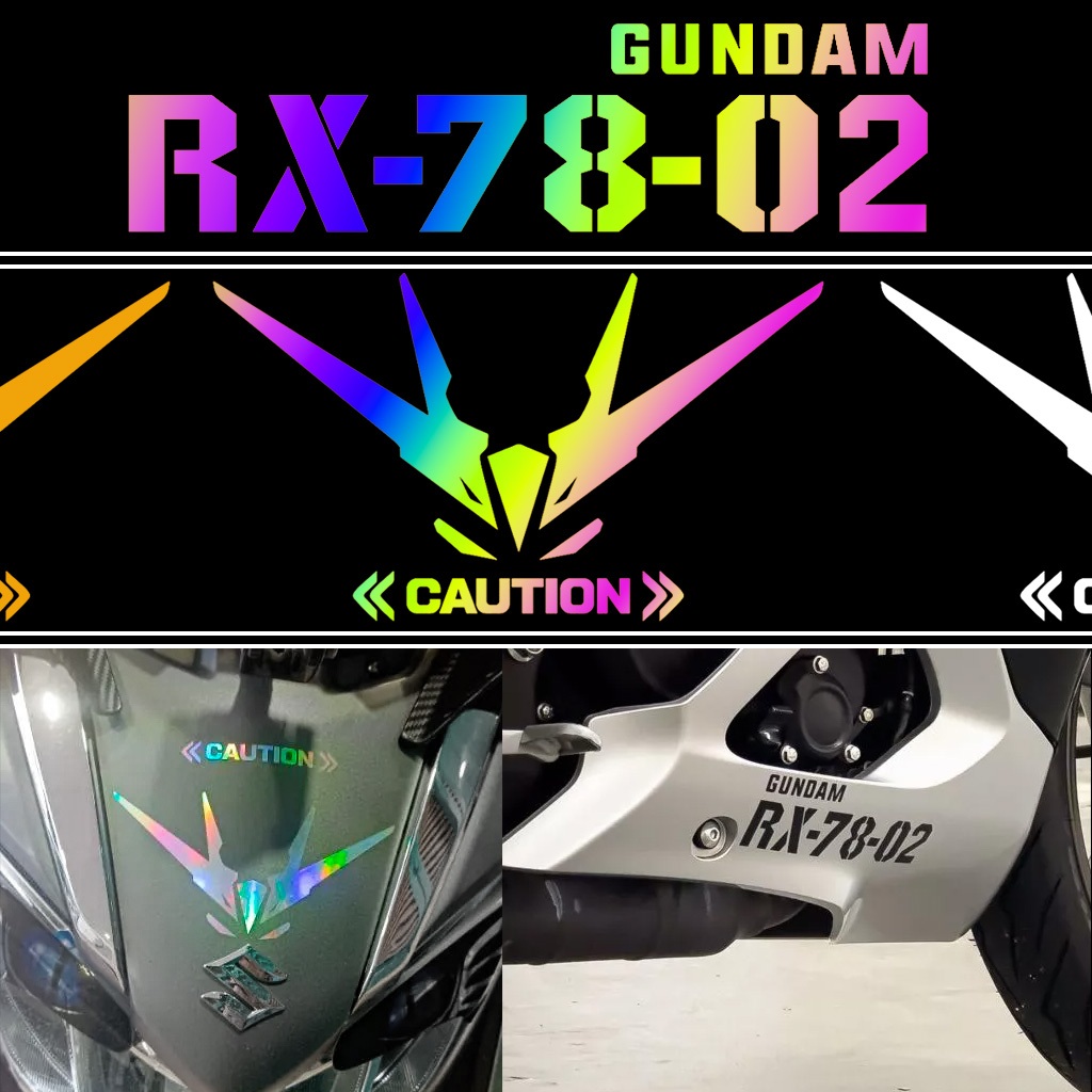 GUNDAM สลัก กันน้ำ สะท้อนแสง สติ๊กเกอร์ มอไซ สกูตเตอร์ หมวกกันน๊อค Kawasaki Filano Vespa Nmax Pcx