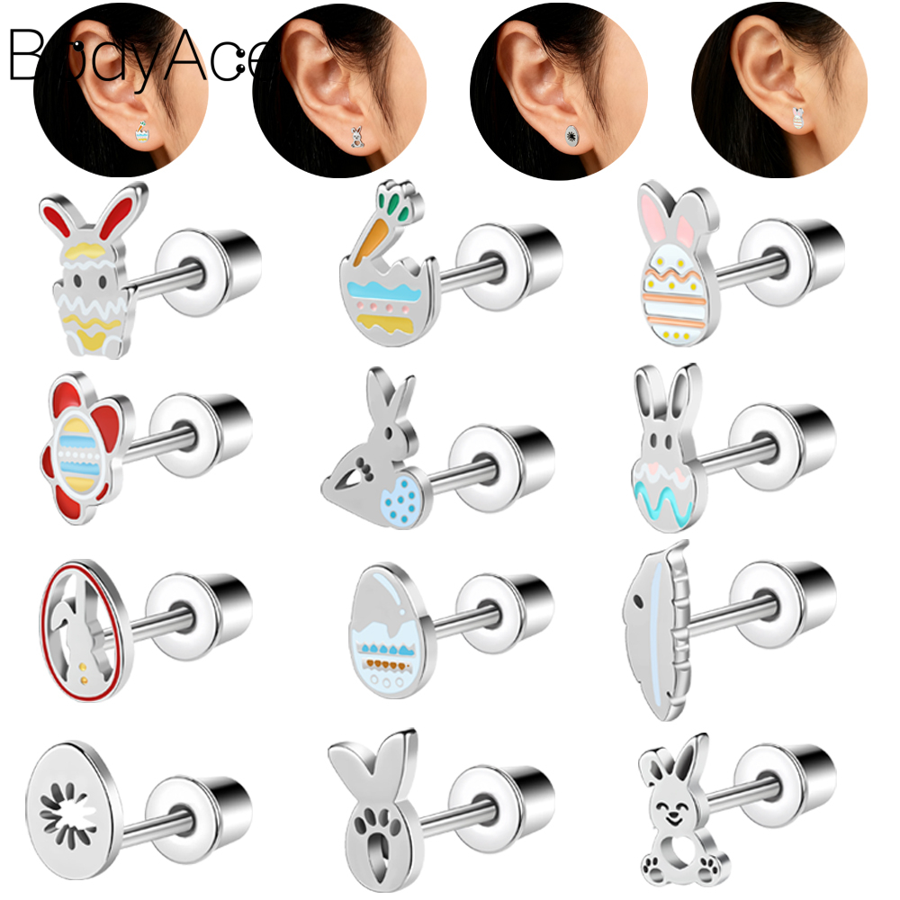 Bodyace Helix ต่างหู 1 Pc 20G เจาะหูกระดูกอ่อนสตั๊ดต่างหูด้ายภายในต่างหู Stianless Steel Ear Stud ราคา ถูกที่สุด ดีลบีเคเค