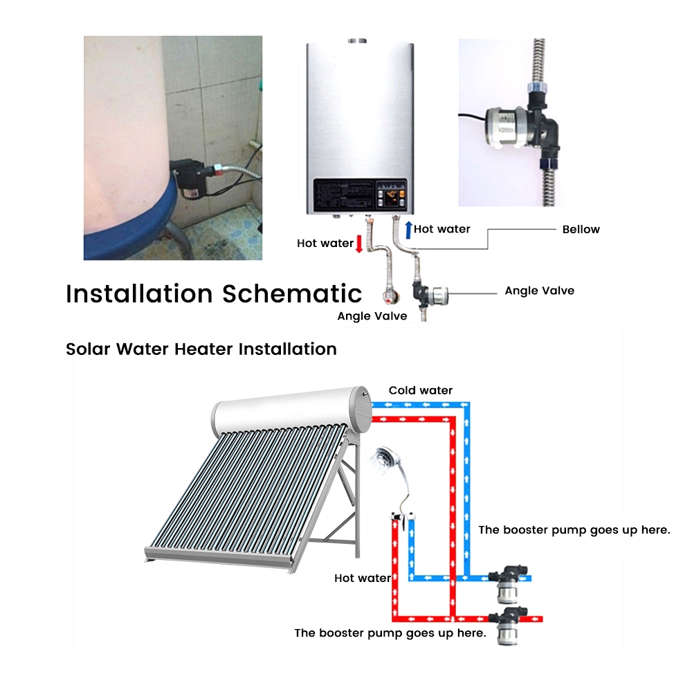 JT-750 DC6-12V/DC8-24V Mini Submersible Brushless ปั๊มน้ํา Booster ปั๊มสําหรับเครื่องทําน้ําอุ่นฝักบัว - รูปที่ 4