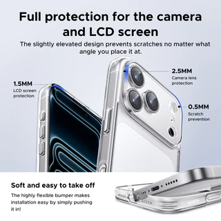 【for iPhone 17 Series】UGREEN เคสโทรศัพท์ Crystal Clear Original Series เคสโทรศัพท์ฝาครอบโปร่งใสเคสป้องกันโทรศัพท์ สําหรับ iPhone 17 iPhone 17 Pro Max
