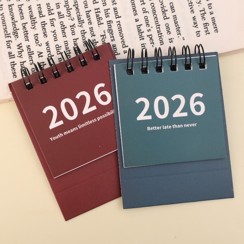 2026 ปฏิทินมินิมินิมอล-การ์ตูนพลิก ปฏิทินตั้งโต๊ะ-หนังสือกําหนดรายเดือนรายวัน-ที่จะทํารายการหนังสือ สมุดบันทึก-ยืนขดลวดพลิกกว่าปฏิทิน-เครื่องประดับเดส - รูปที่ 6