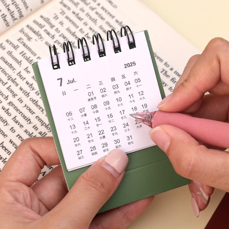 2026 ปฏิทินมินิมินิมอล-การ์ตูนพลิก ปฏิทินตั้งโต๊ะ-หนังสือกําหนดรายเดือนรายวัน-ที่จะทํารายการหนังสือ สมุดบันทึก-ยืนขดลวดพลิกกว่าปฏิทิน-เครื่องประดับเดส - รูปที่ 4