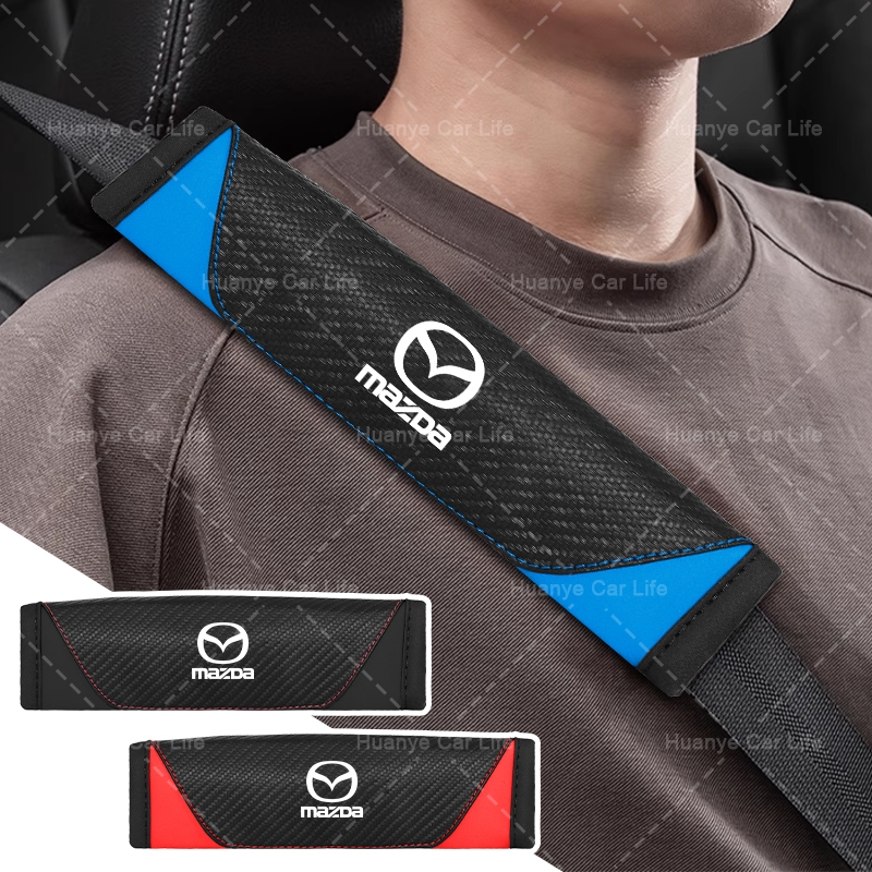 1/2pcs Car Seat-belt Protect Cushion Soft Car Shoulder Pad สําหรับ Mazda 2 3 5 6 2017 CX-4 CX-5 CX-7