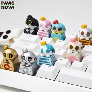 PAWSNOVA Doshii Cat กล่องสุ่มคีย์แคปแมว สำหรับคีย์บอร์ด Mechanical ปุ่มแต่งสายสะสม