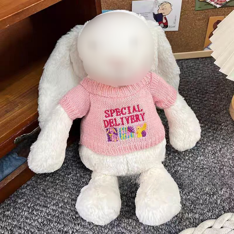 ((ไม่มีตุ๊กตา) เหมาะสําหรับ 31 ซม.กลางตุ๊กตากระต่ายเสื้อกันหนาวเสื้อผ้าน่ารักการ์ตูนตุ๊กตากระต่ายเสื้อผ้าสําหรับกระต่ายตุ๊กตาอุป - รูปที่ 4