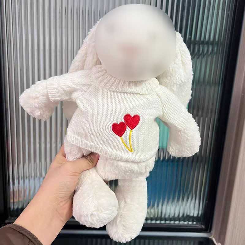 ((ไม่มีตุ๊กตา) เหมาะสําหรับ 31 ซม.กลางตุ๊กตากระต่ายเสื้อกันหนาวเสื้อผ้าน่ารักการ์ตูนตุ๊กตากระต่ายเสื้อผ้าสําหรับกระต่ายตุ๊กตาอุป - รูปที่ 6