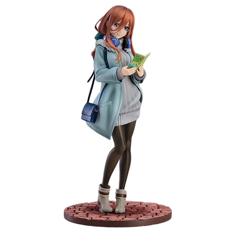 25 ซม.อะนิเมะ Quintessential Quintuplets Miku Nakano Kawaii ชุดนักเรียนยืนรูปของเล่นรูปปั้นตกแต่งของขวัญวันเกิด