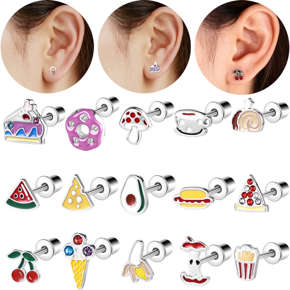 Bodyace 20G ต่างหู ด้ายสตั๊ดสำหรับเจาะ Helix และ Lobe