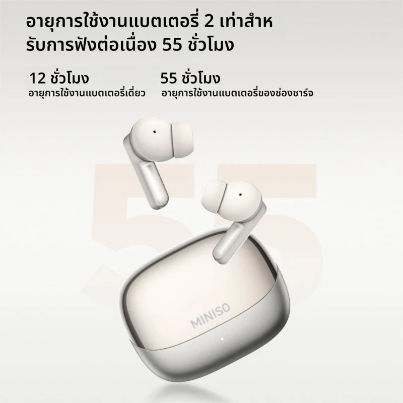 MINISO MS106 หูฟัง Bluetooth แปลภาษา AI ไร้สาย thumbnail 4