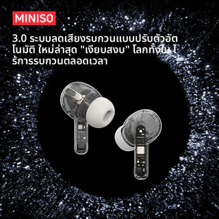 รับประกันหนึ่งปี MINISO MS106 ชุดหูฟังแปลภาษา AI ชุดหูฟังบลูทูธไร้สาย โอ้ว รองรับ 135 ภาษากีฬาชุดหูฟังแปลภาษาเรียลไทม์ ไอพีเอ็กซ์5กันน้ําลดเสียงรบกวนอัตโนมัติคุณภาพเสียงไฮไฟ