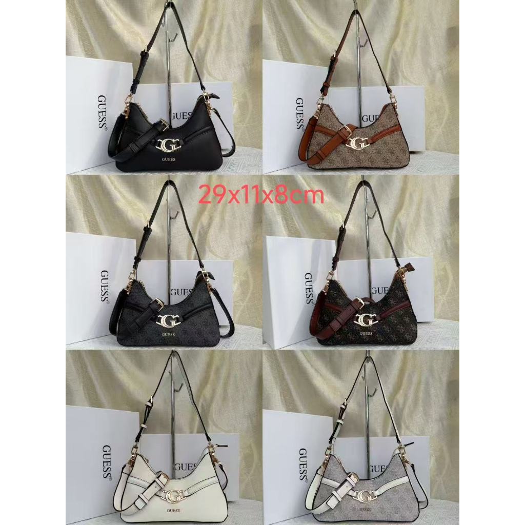 GUESS 2025 ใหม่ PU พิมพ์กระเป๋าสะพายไหล่กระเป๋าสะพายข้างกระเป๋าผู้หญิง