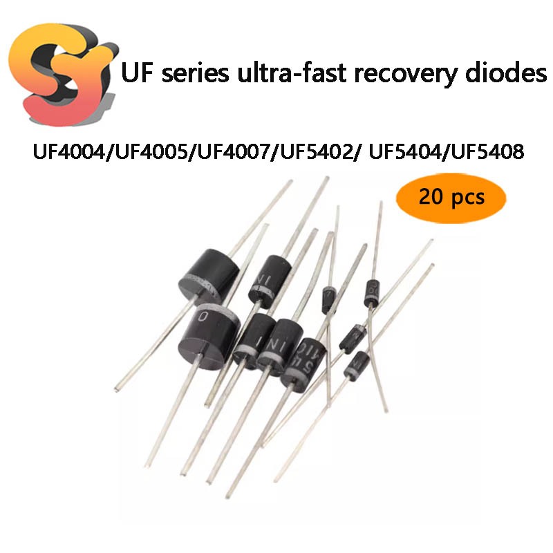 [สต๊อกพร้อม] 20 ชิ้นปลั๊กตรง Super Fast Rectifier Diode UF4007 4002 4003 4004 4005 4006 4001-E3