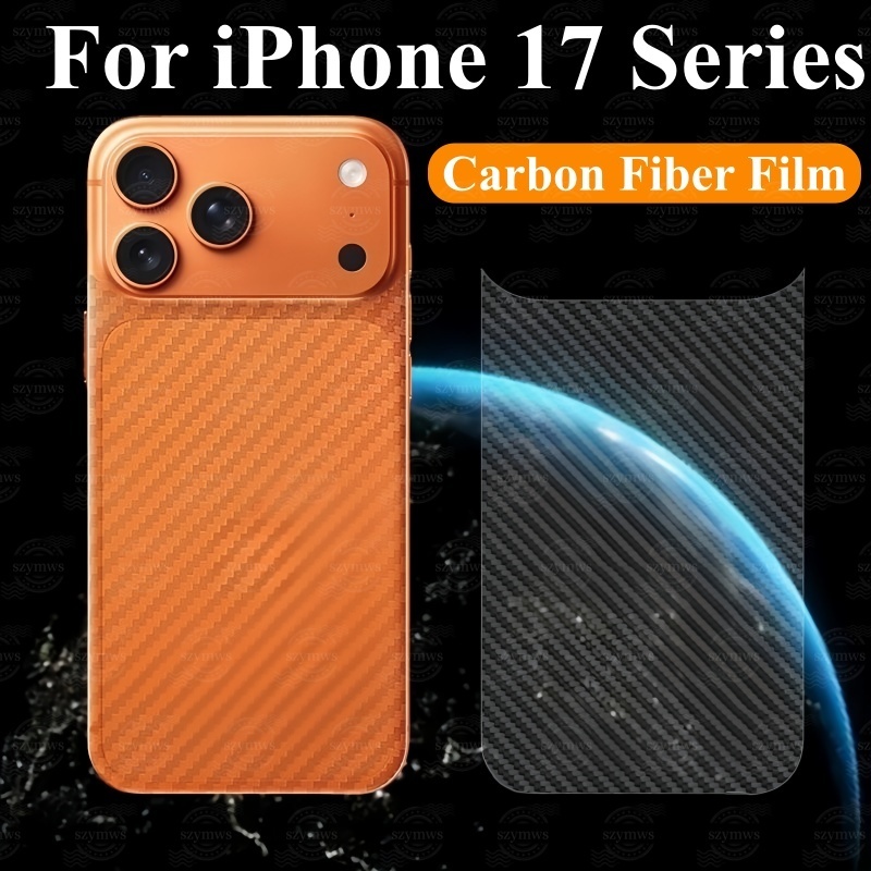 ฟิล์มคาร์บอนไฟเบอร์แบบนุ่มสําหรับ iPhone17 Pro/17 Pro Max/17 Air กลับฟิล์ม Anti-scratch ฟิล์มสําหรับ