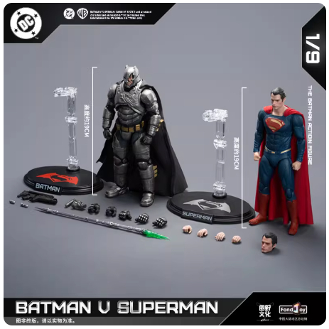 FondJoy Henry Superman Battle Damaged Armored Batman ตุ๊กตาของเล่นสําหรับผู้ชาย - ของขวัญ