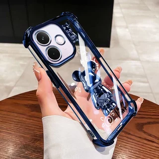 YBDปลอกสําหรับOPPO A6C A5i A5 Pro A5X A3X A60 A3 NFC A40 A40M 4G 5G Gildedผีเสื้อหมีไฟฟ้าAnti drop soft shell