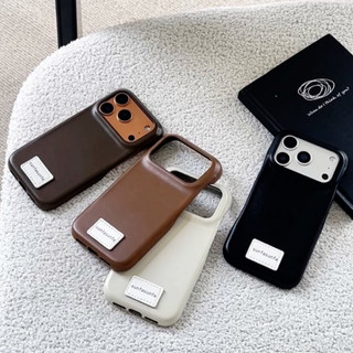 Ins Retro หนังกันกระแทกหนังสําหรับ iPhone 16 15 14 13 Pro Max 17 Air 17Pro Simple ธุรกิจฝาครอบ