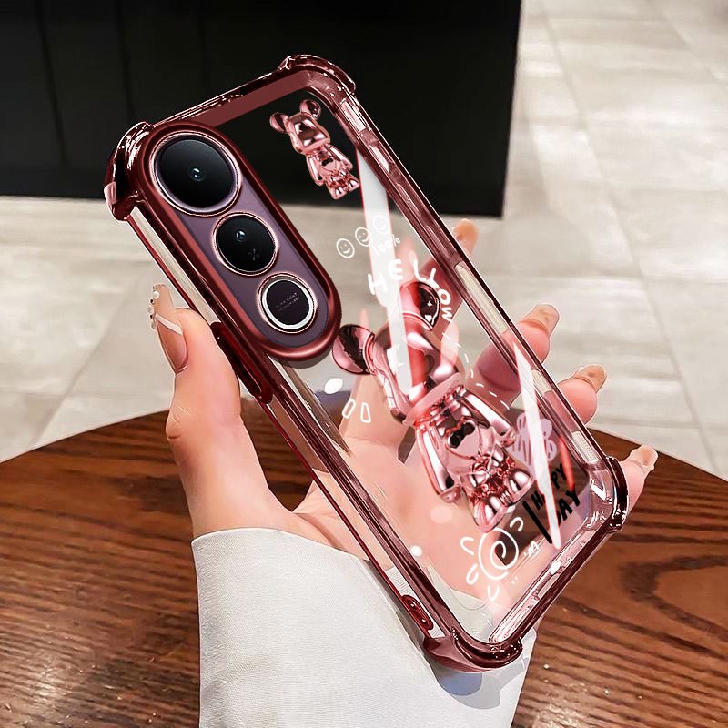 YBD เคสกันหล่นนุ่มลายผีเสื้อหมีไฟฟ้า สําหรับ Vivo V70 Elite, V70FE, V60 Lite, Y200, Y300, V40, V50 Lite, V50E