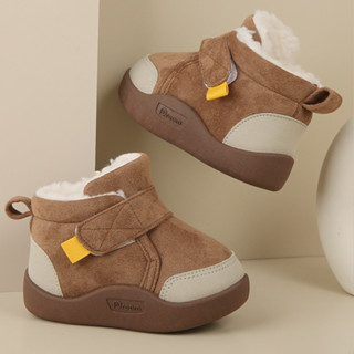 รองเท้าเด็กสำหรับฤดูหนาว เด็กเล็ก พื้นรองเท้าหนานุ่ม ออกแบบม…