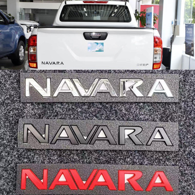 Nissan New NAVARA รถกระบะรถบรรทุกด้านหลังป้ายสัญลักษณ์สติกเกอร์รูปลอก