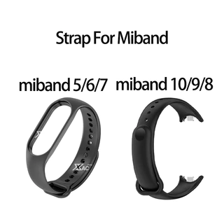 สําหรับ Xiao Mi Band 3/4/6/7/8/9/10 หรูหราเปลี่ยนสายรัด Miband10 Mi Band 9 สายรัดข้อมือคาร์บอนไฟเบอร์นาฬิกาเข็มขัดสร้อยข้อมือสําหรับ Xiaomi 7 6 5 TPU เข็มขัด