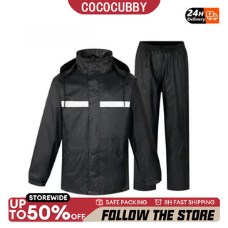 COCOCUBBY Waterproof Rain Coat Set For Motorcycle Thickened Suits Reflector Motorbike Rain Suit