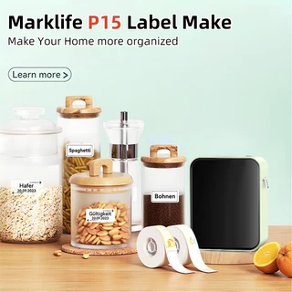 Marklife Thermal Label Printer P15 Bluetooth Label Sticker Printer Label Maker Mini Portable Printer