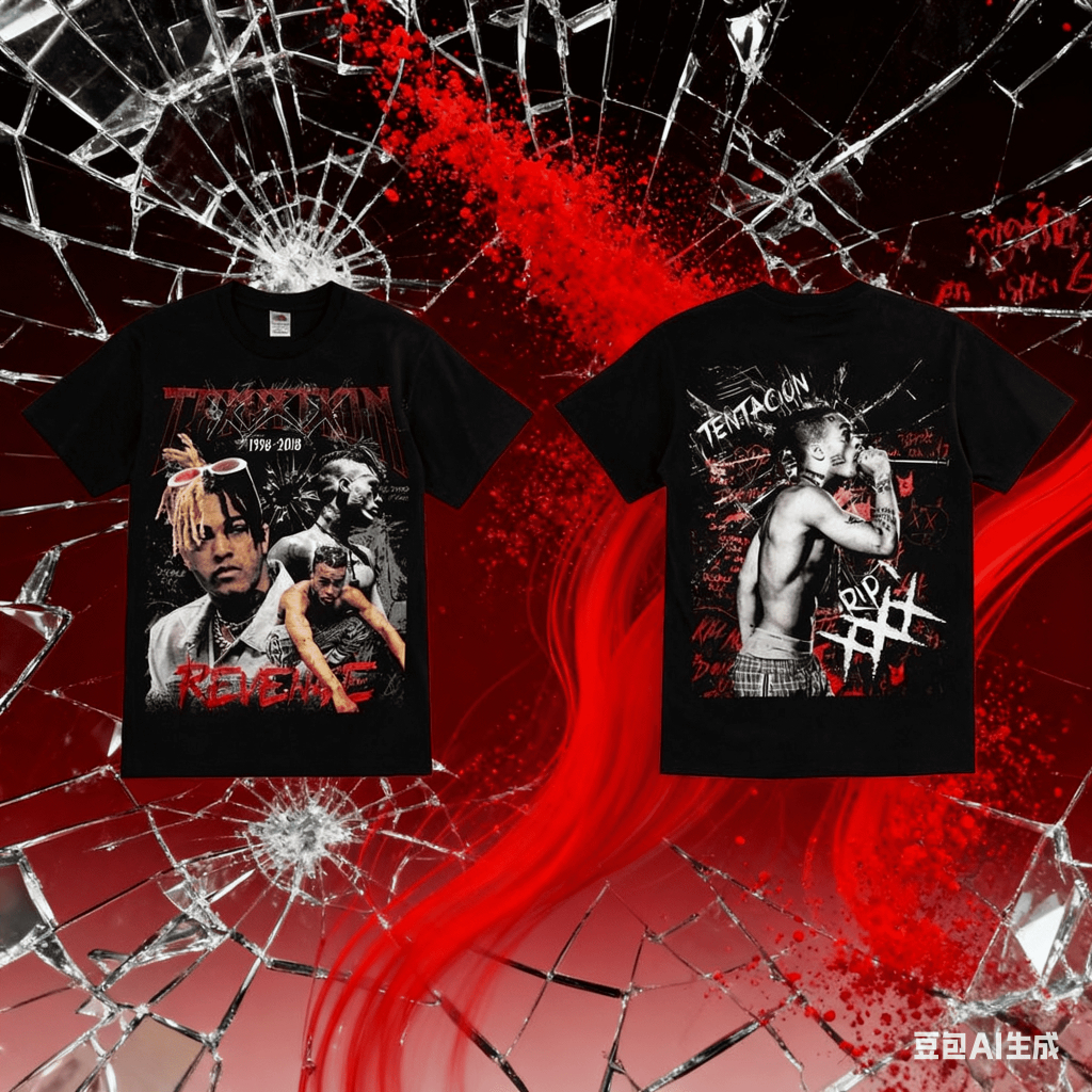 เสื้อยืดXXX Tentacion สไตล์แรป S-5XL แฟชั่นยอดฮิต