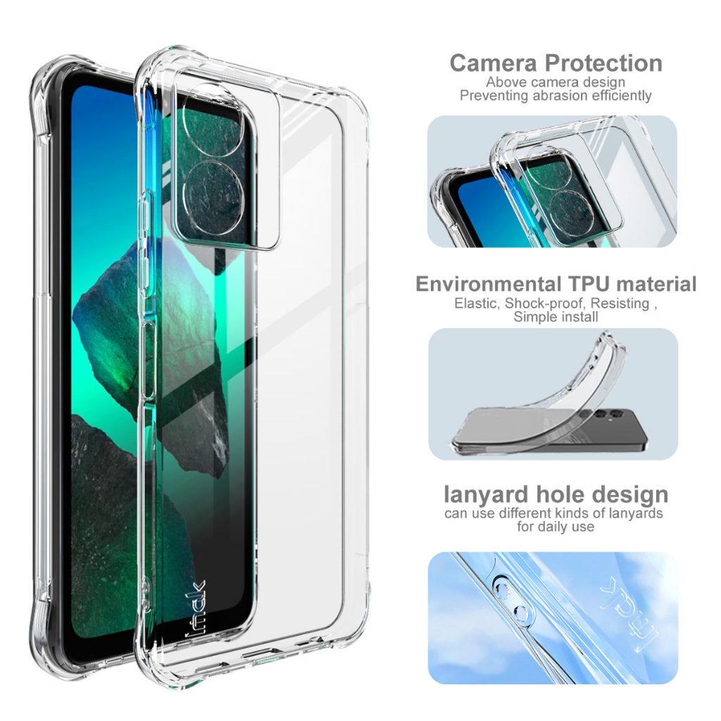 Imak HMD Key 4G HMD Aura2 4G HMD Arc 4G Full Coverage ถุงลมนิรภัยกันกระแทก TPU ปลอกอ่อนฝาหลังซิลิโคน
