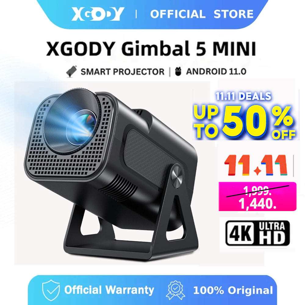 【สนับสนุน netflix】XGODY projector HY320 MINI 1080P โปรเจคเตอร์ Automatic correction โฮมโปรเจ็กเตอร์ 
