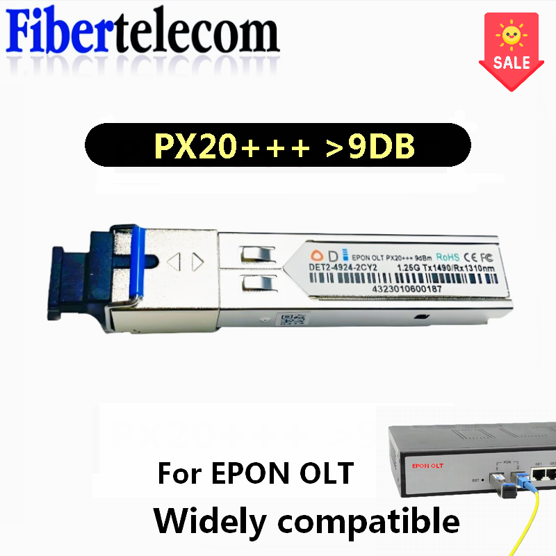 โมดูลตัวรับส่งสัญญาณ EPON OLT PX20++++ >9DB SFP EPON SFP SC เข้ากันได้กับ EPON OLT VSOL HSGQ HUAWEI 