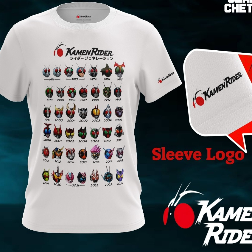 Kamen Rider พิมพ์ลายบนเสื้อยืดพรีเมี่ยมผ้าฝ้าย 100%, ไซส์ S-5XL, ใช้งานได้ทั้งวันและในงานอนิเมะ
