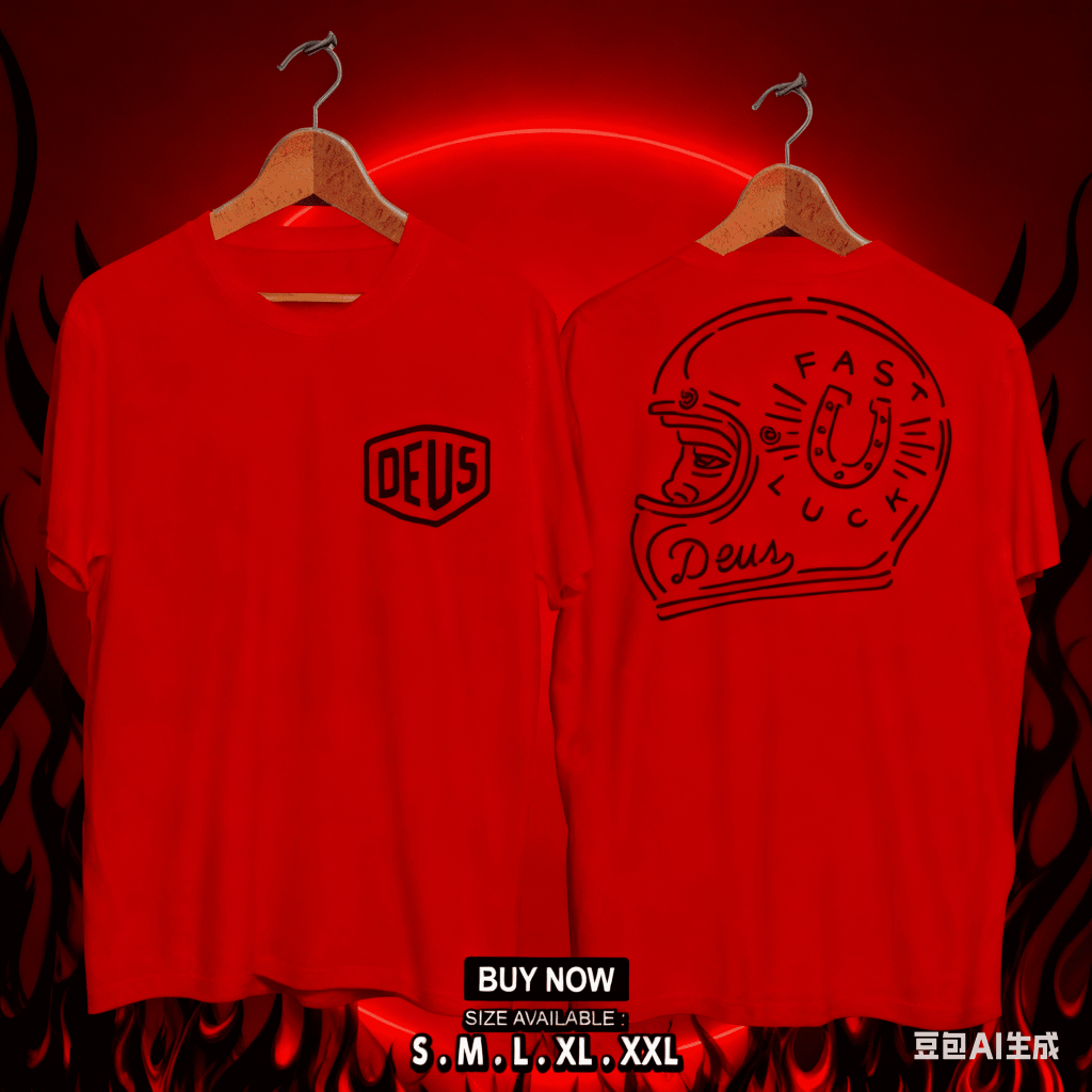 เสื้อยืดพิมพ์ลายหมวกกันน็อค Deus Ex Machina Fast Luck ลายสําหรับขี่มอเตอร์ไซค์