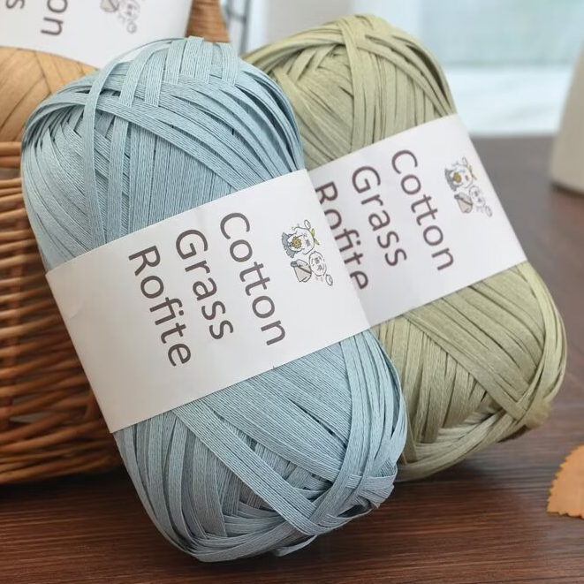 เส้นด้าย 50g เส้นด้ายฝ้ายหญ้าถักมือ DIY เส้นด้าย [NO.1-24]