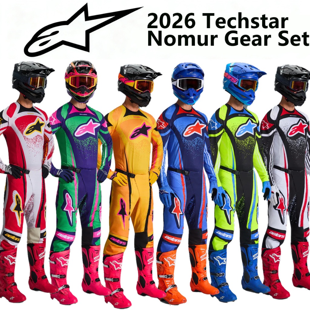 ชุดอุปกรณ์สำหรับมอเตอร์ไซค์ออฟโรด Techstar Nomur รวมเสื้อกางเกงสำหรับการแข่งขันMX และBMX