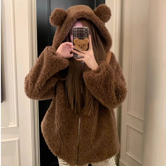เสื้อสเวตเชิ้ตหูหมีน่ารัก เหมาะสำหรับฤดูเย็น