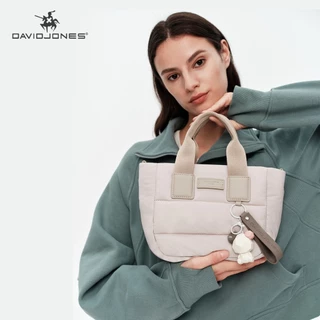 David Jones Paris Bubble Bag 2025 ฤดูใบไม้ผลิฤดูร้อนใหม่คอลเลกชัน Designer ผู้หญิงน้ําหนักเบาลงผ้า Top-Handle กระเป๋า
